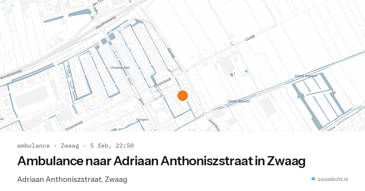 Ambulance naar Adriaan Anthoniszstraat in Zwaag — 5 feb 2026