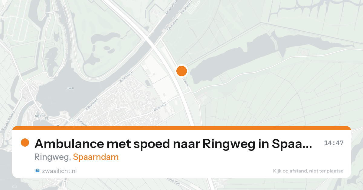 Ambulance met spoed naar Ringweg in Spaarndam — 21 mei 2026