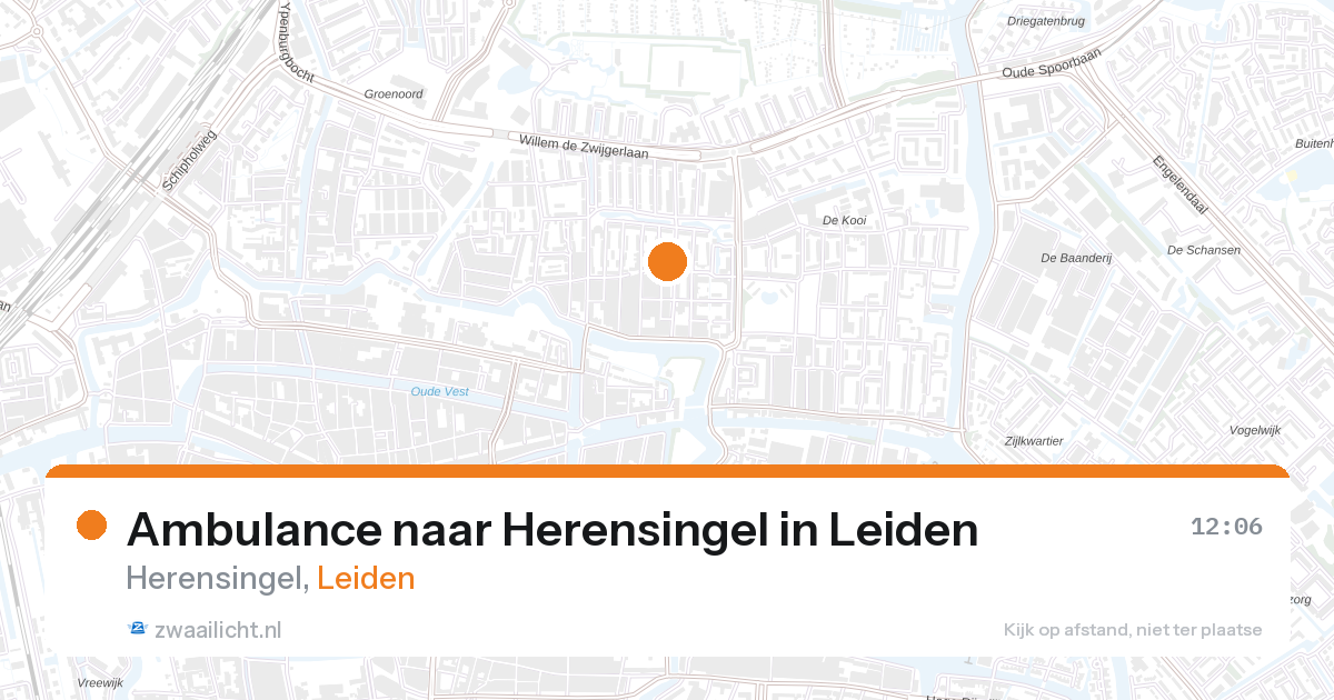 Ambulance naar Herensingel in Leiden — 10 mei 2026