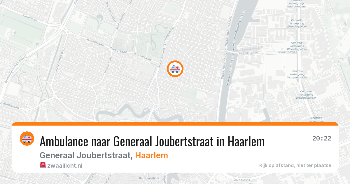 Ambulance naar Generaal Joubertstraat in Haarlem — 8 aug 2026