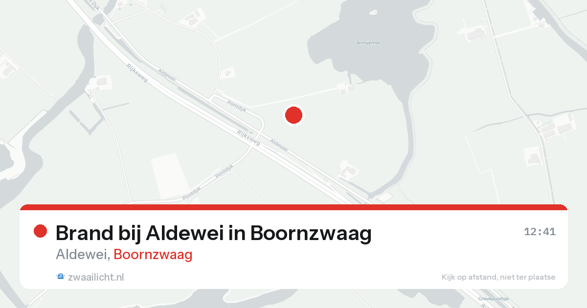 Brand bij Aldewei in Boornzwaag — 24 jan 2026