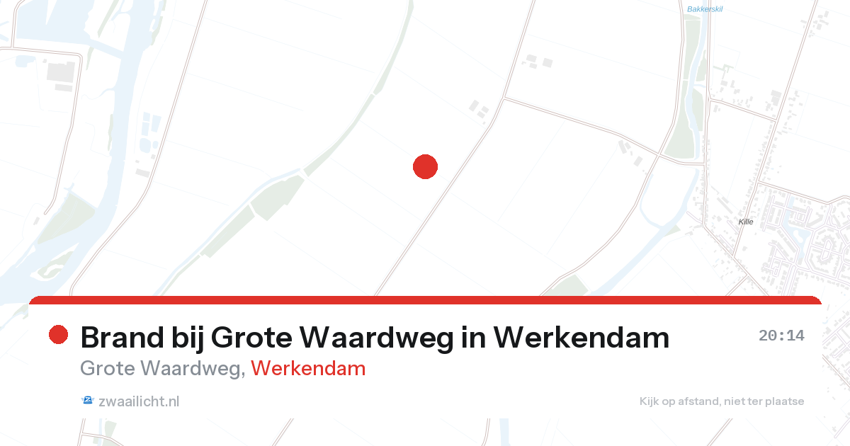 Brand bij Grote Waardweg in Werkendam — 27 aug 2026