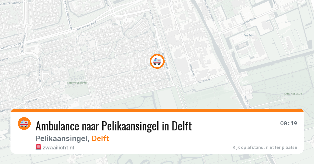 Ambulance naar Pelikaansingel in Delft — 30 mei 2026