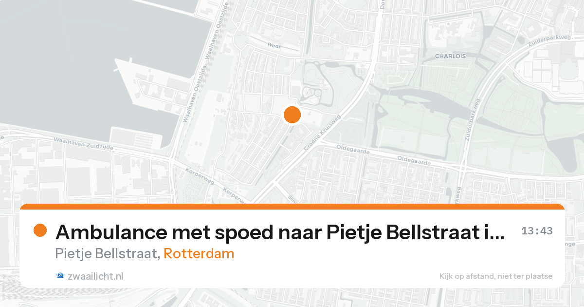 Ambulance met spoed naar Pietje Bellstraat in Rotterdam — 11 jul 2026