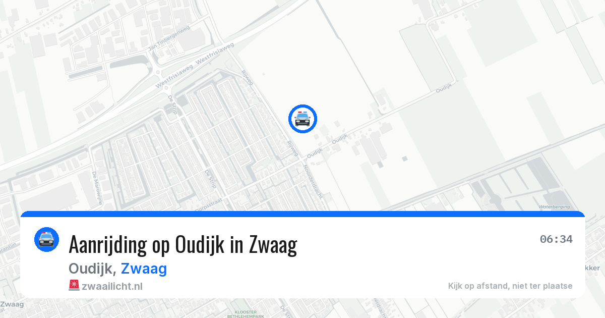 Aanrijding op Oudijk in Zwaag — 4 mei 2026