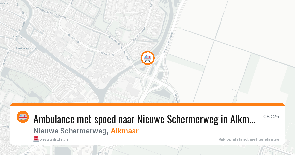 Ambulance met spoed naar Nieuwe Schermerweg in Alkmaar — 13 apr 2026