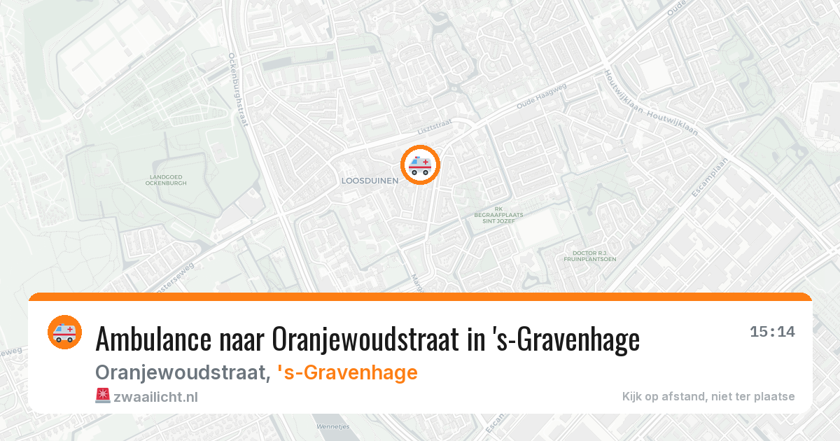 Ambulance naar Oranjewoudstraat in 's-Gravenhage — 7 apr 2026