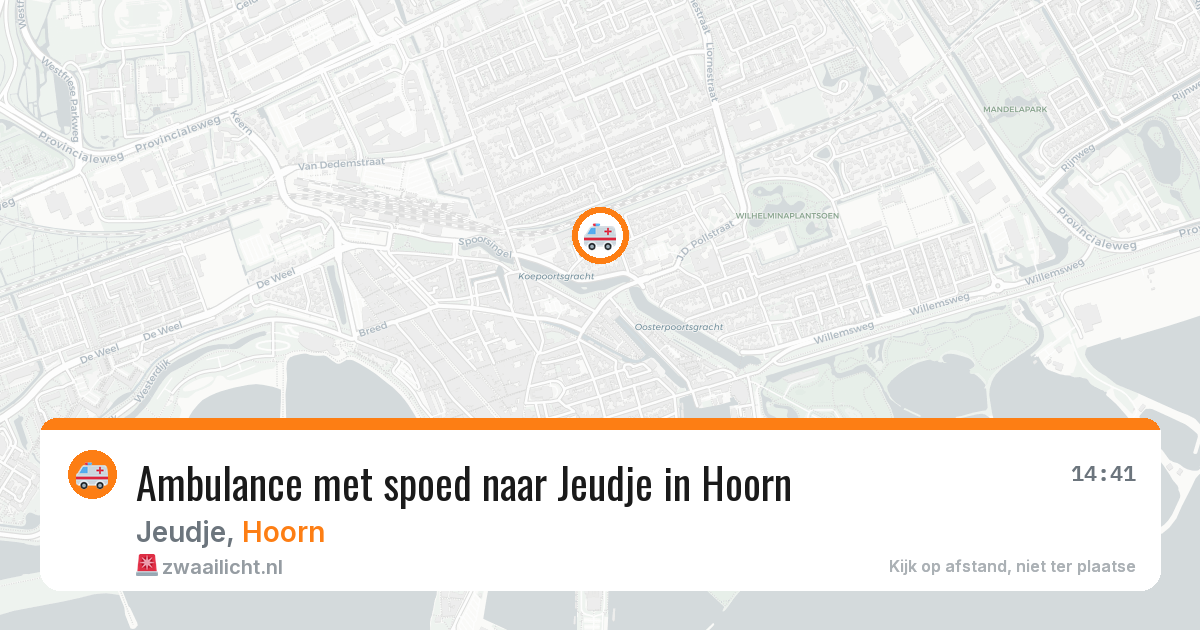 Ambulance met spoed naar Jeudje in Hoorn — 23 feb 2026