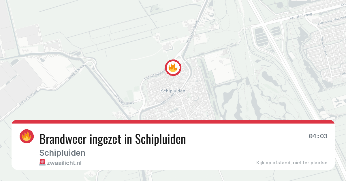 Brandweer ingezet in Schipluiden — 19 mei 2026 | 🚨 Zwaailicht.nl