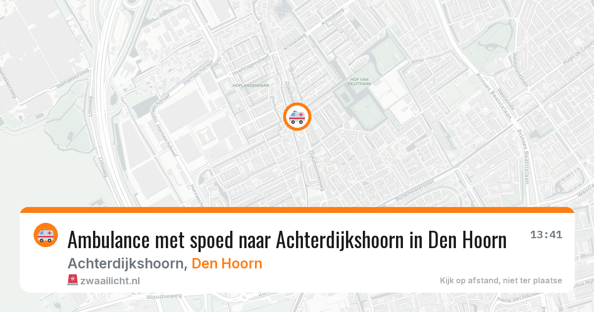 Ambulance met spoed naar Achterdijkshoorn in Den Hoorn — 23 mei 2026