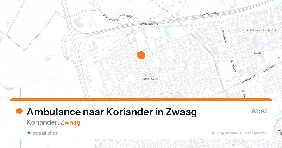 Ambulance naar Koriander in Zwaag — 27 aug 2026