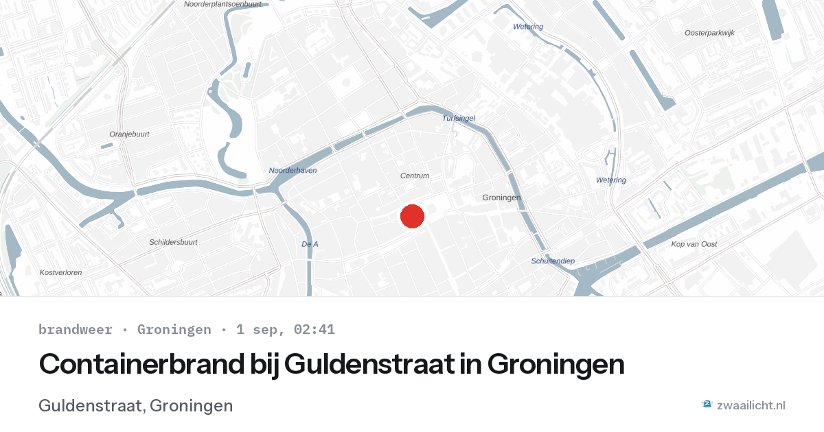 Containerbrand bij Guldenstraat in Groningen — 1 sep 2026