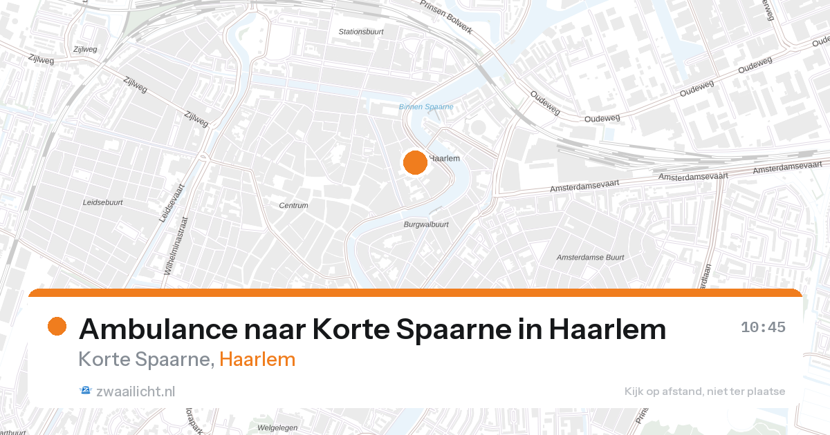 Ambulance naar Korte Spaarne in Haarlem — 28 aug 2026