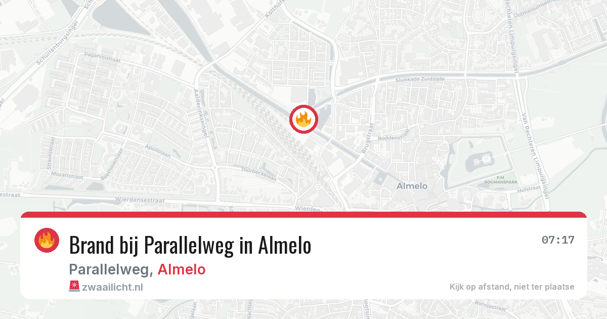 Brand bij Parallelweg in Almelo — 26 jun 2026