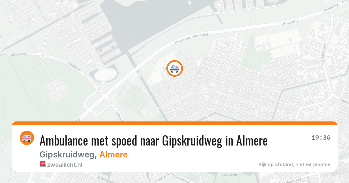 Ambulance met spoed naar Gipskruidweg in Almere — 10 mrt 2026