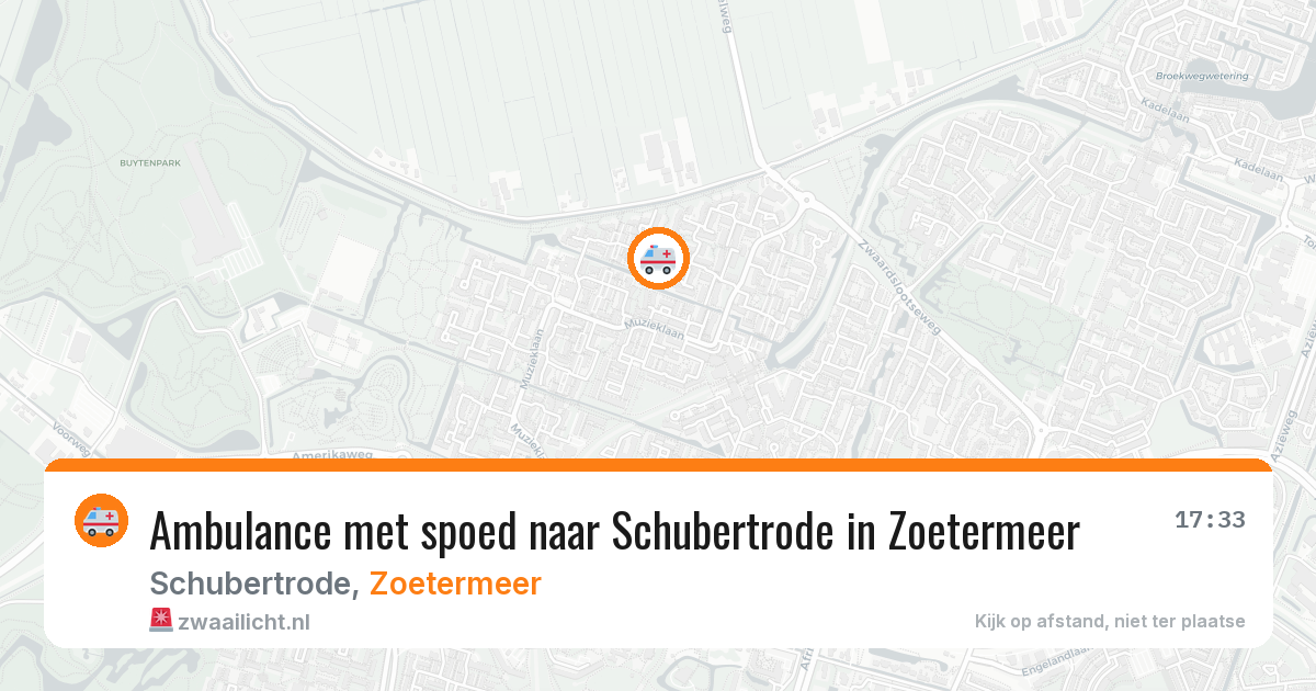 Ambulance met spoed naar Schubertrode in Zoetermeer — 21 mrt 2026
