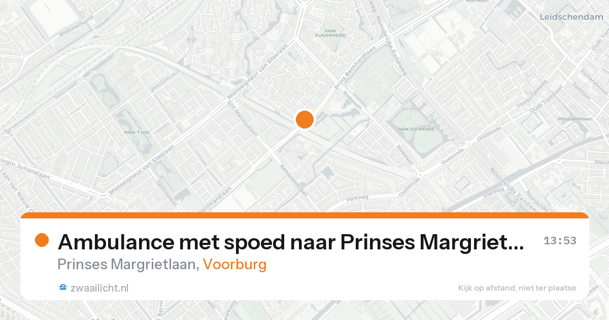 Ambulance met spoed naar Prinses Margrietlaan in Voorburg — 2 mrt 2026