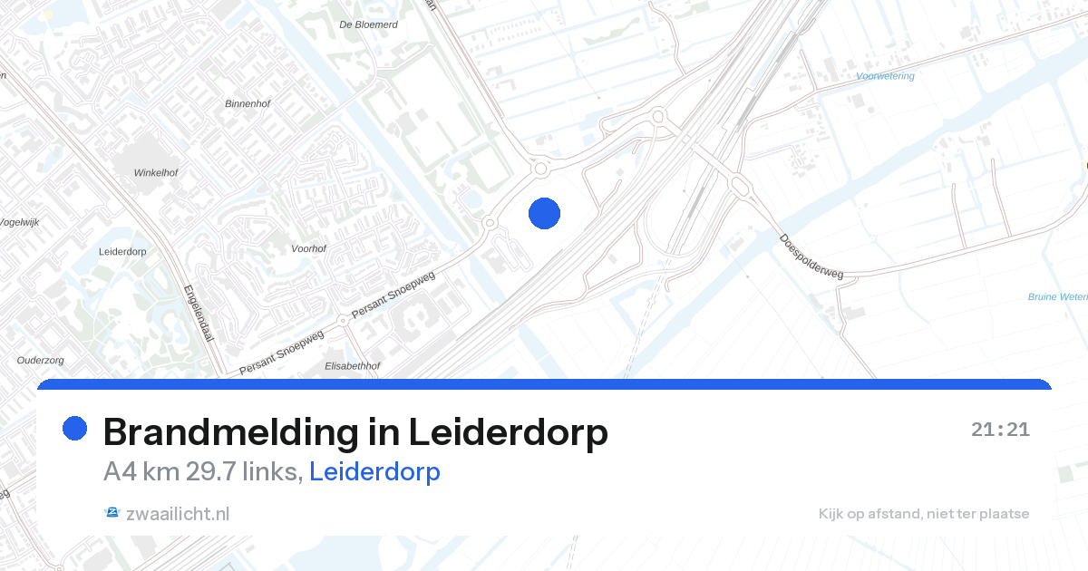 Brandmelding in Leiderdorp — 27 aug 2026