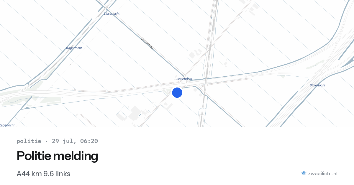 Politie melding — 29 jul 2026