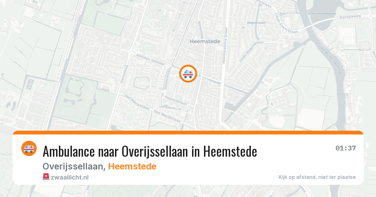 Ambulance naar Overijssellaan in Heemstede — 21 mei 2026