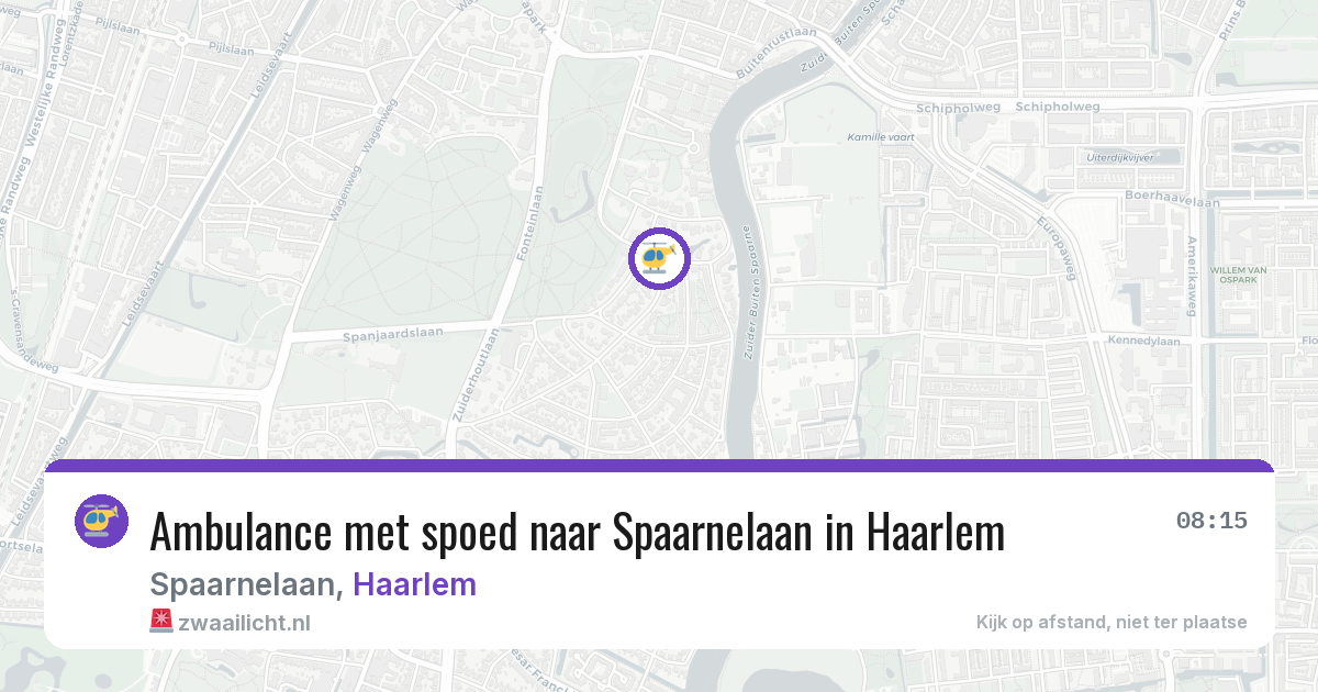 Ambulance met spoed naar Spaarnelaan in Haarlem — 26 jun 2026