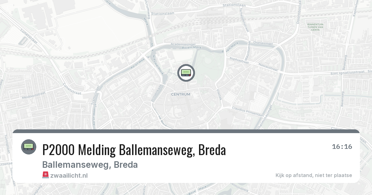 P2000 Melding Ballemanseweg, Breda — 29 jun 2026