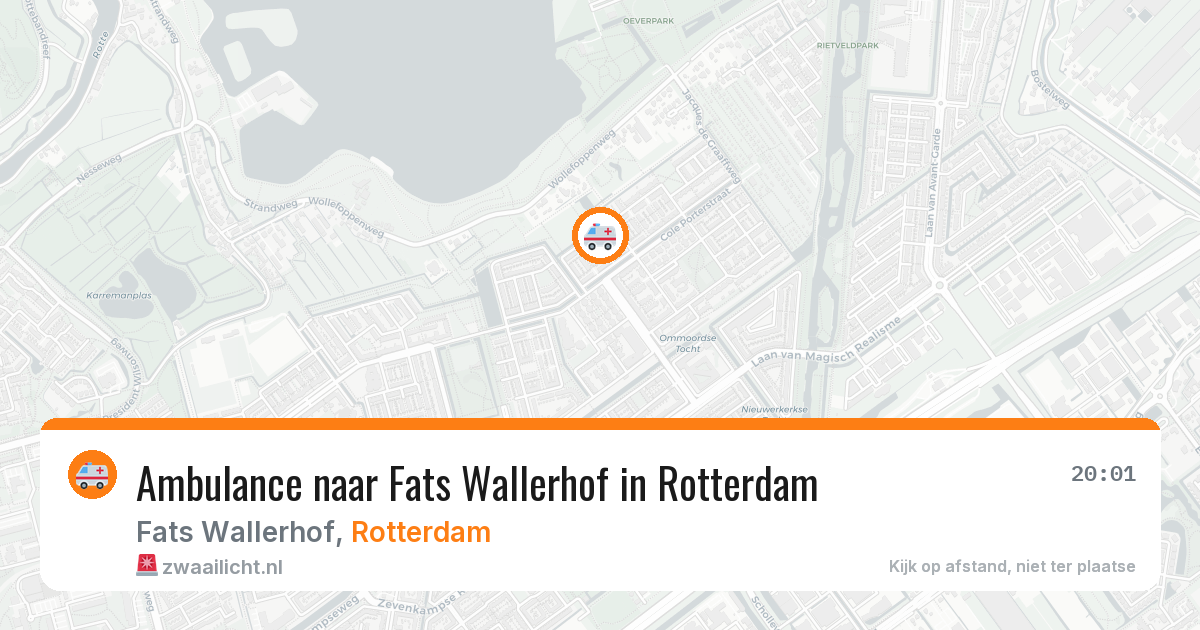 Ambulance naar Fats Wallerhof in Rotterdam — 13 jun 2026
