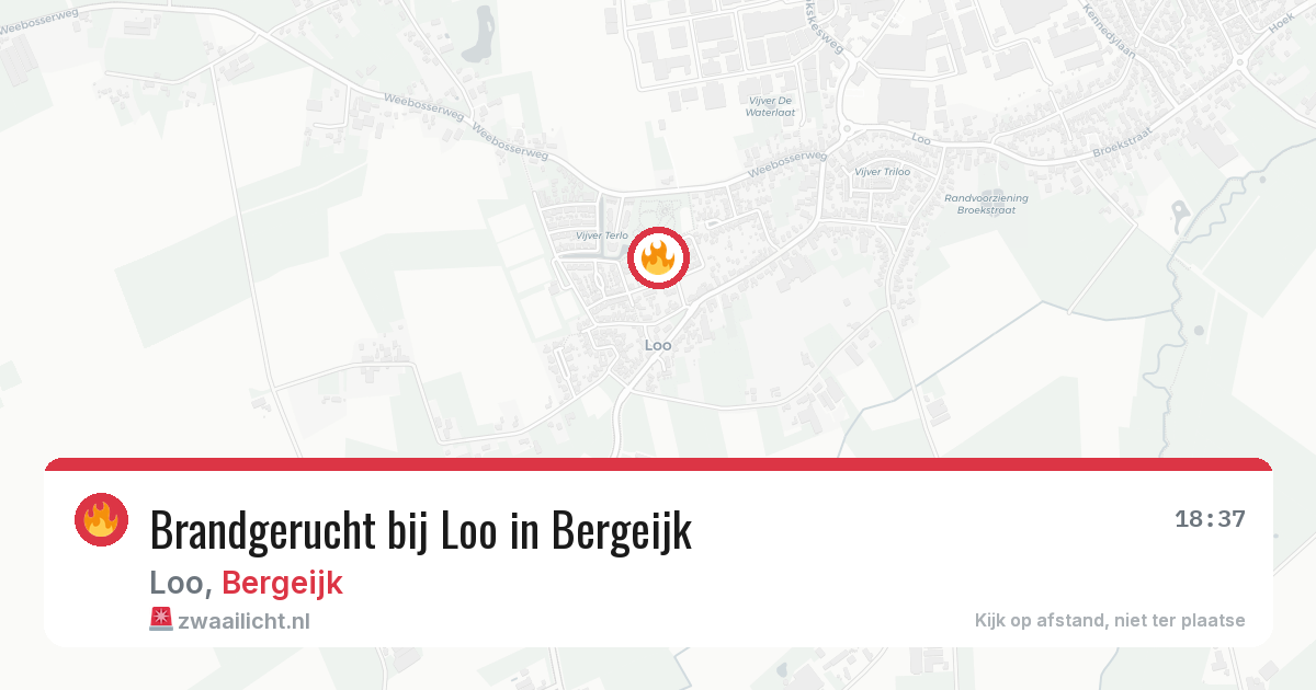 Brandgerucht bij Loo in Bergeijk — 22 jun 2026