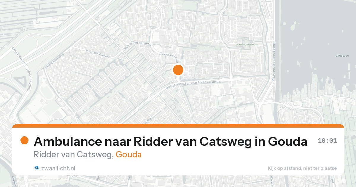 Ambulance naar Ridder van Catsweg in Gouda — 25 aug 2026