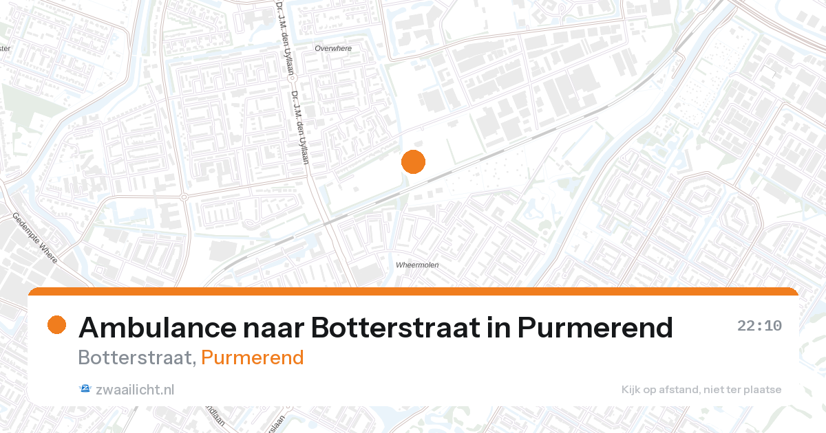 Ambulance naar Botterstraat in Purmerend — 20 jul 2026