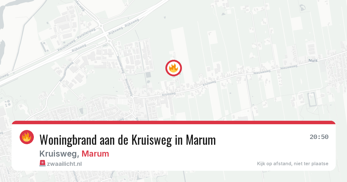 Woningbrand aan de Kruisweg in Marum — 3 apr 2026