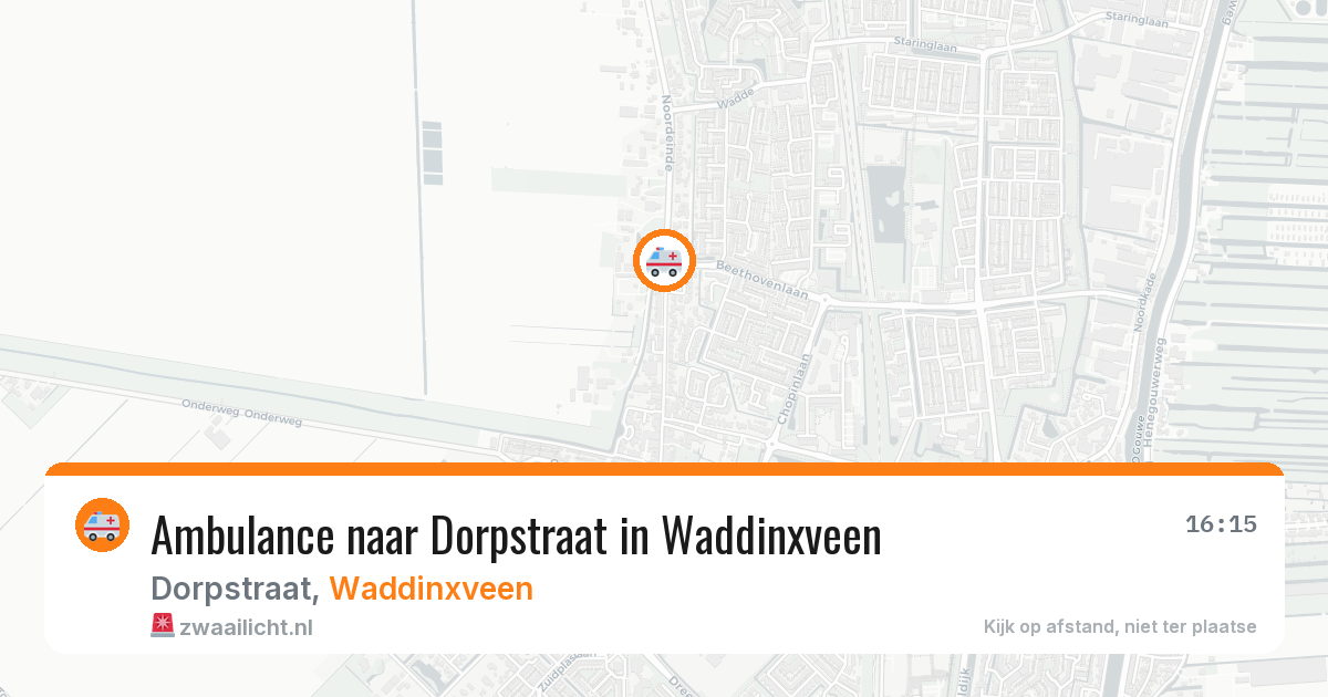 Ambulance naar Dorpstraat in Waddinxveen — 19 jun 2026