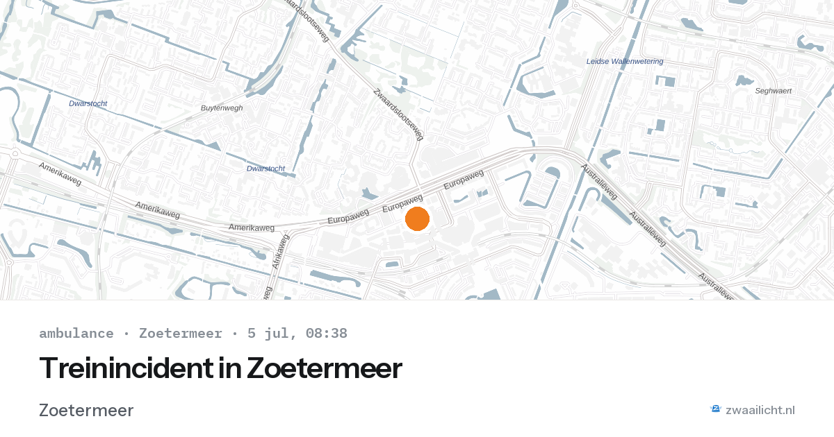 Treinincident in Zoetermeer — 5 jul 2026