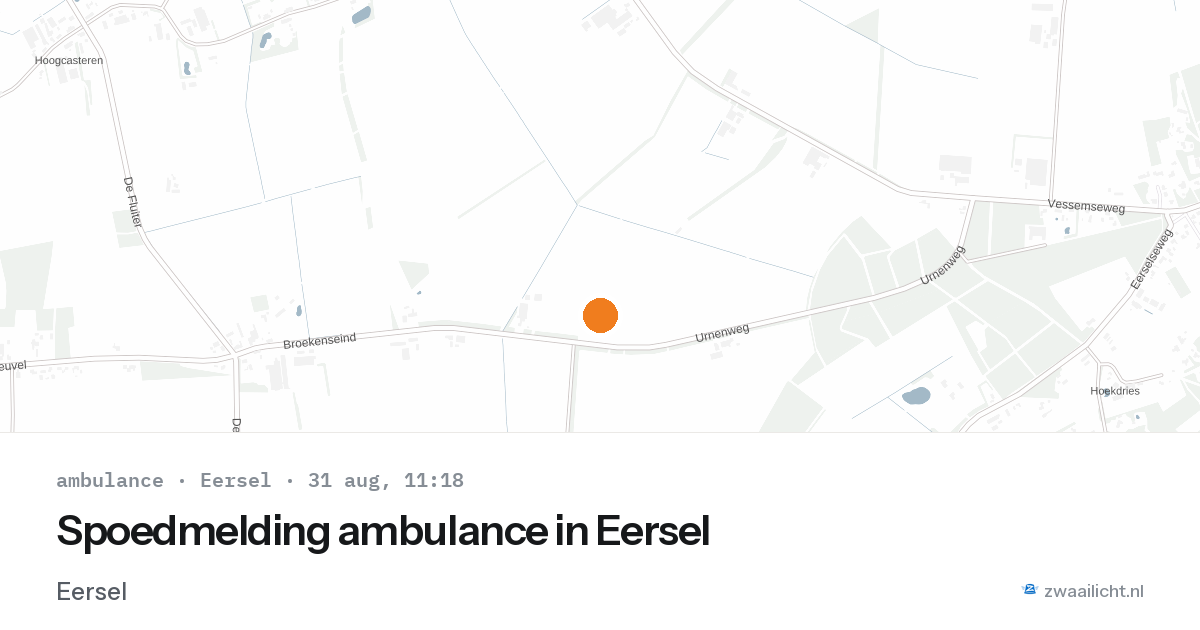 Spoedmelding ambulance in Eersel — 31 aug 2026
