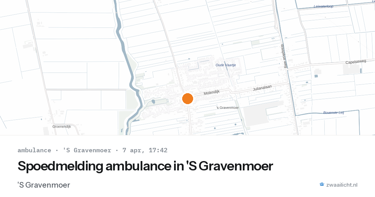 Spoedmelding ambulance in 'S Gravenmoer — 7 apr 2026