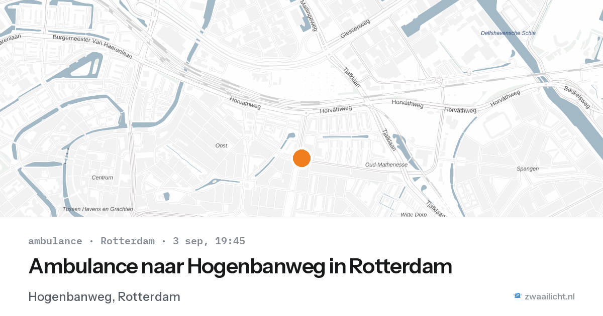 Ambulance naar Hogenbanweg in Rotterdam — 3 sep 2026