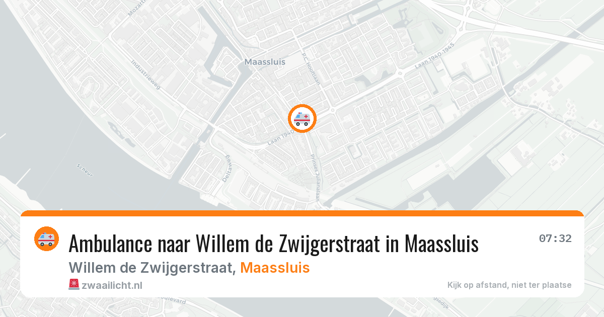 Ambulance naar Willem de Zwijgerstraat in Maassluis — 3 aug 2026