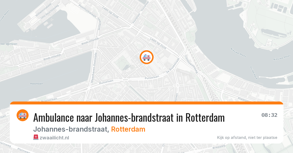 Ambulance naar Johannes-brandstraat in Rotterdam — 18 mrt 2026