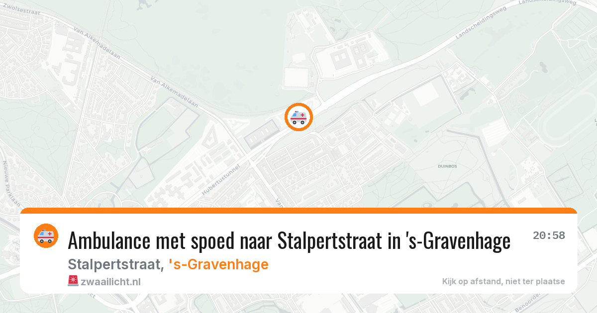 Ambulance met spoed naar Stalpertstraat in 's-Gravenhage — 4 jun 2026