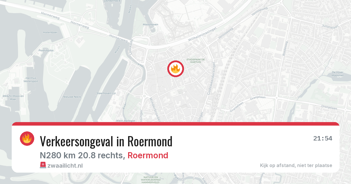 Verkeersongeval in Roermond — 25 jun 2026