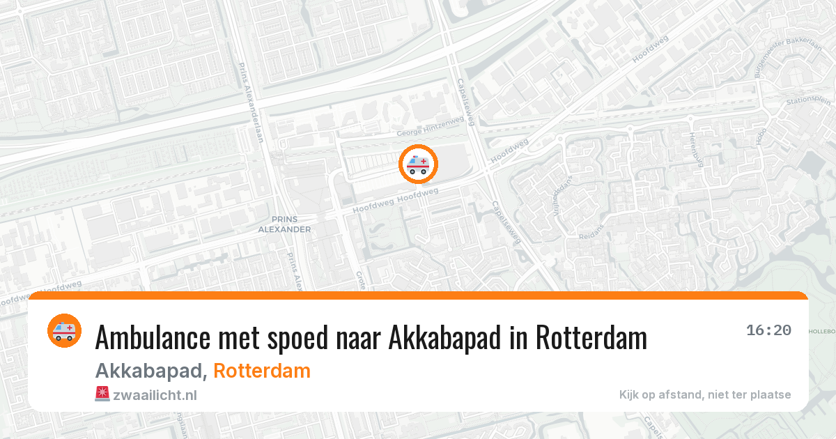 Ambulance met spoed naar Akkabapad in Rotterdam — 30 mei 2026