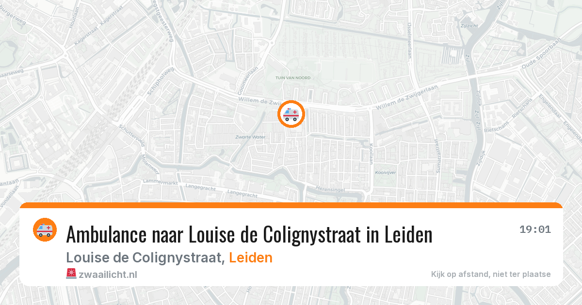 Ambulance naar Louise de Colignystraat in Leiden — 27 jul 2026