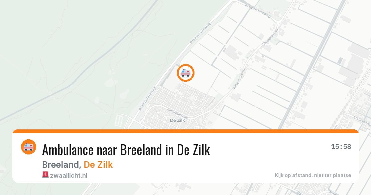 Ambulance naar Breeland in De Zilk — 29 jul 2026