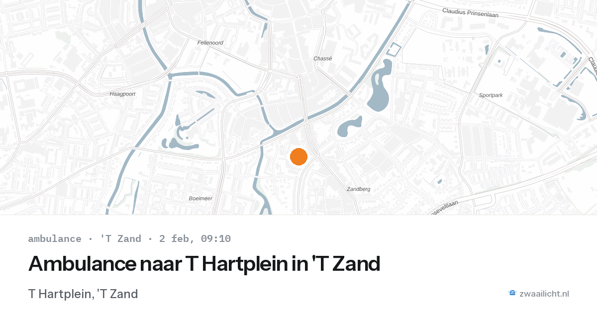 Ambulance naar T Hartplein in 'T Zand — 2 feb 2026