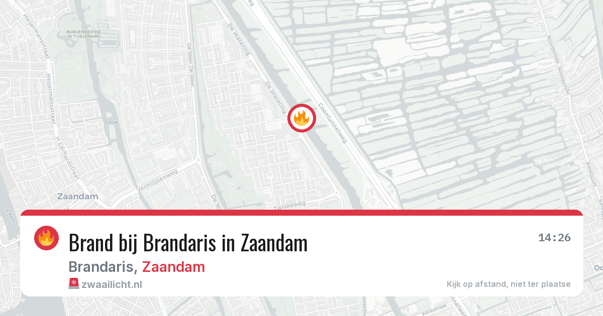 Brand bij Brandaris in Zaandam — 31 mrt 2026