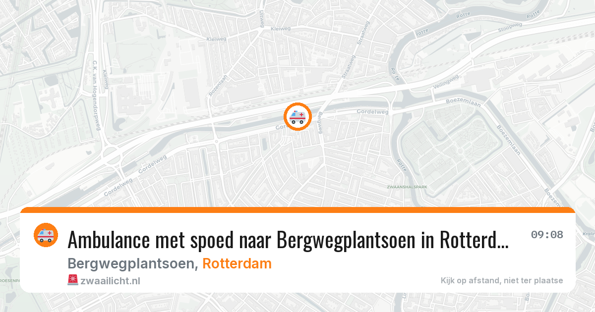 Ambulance met spoed naar Bergwegplantsoen in Rotterdam — 25 jul 2026