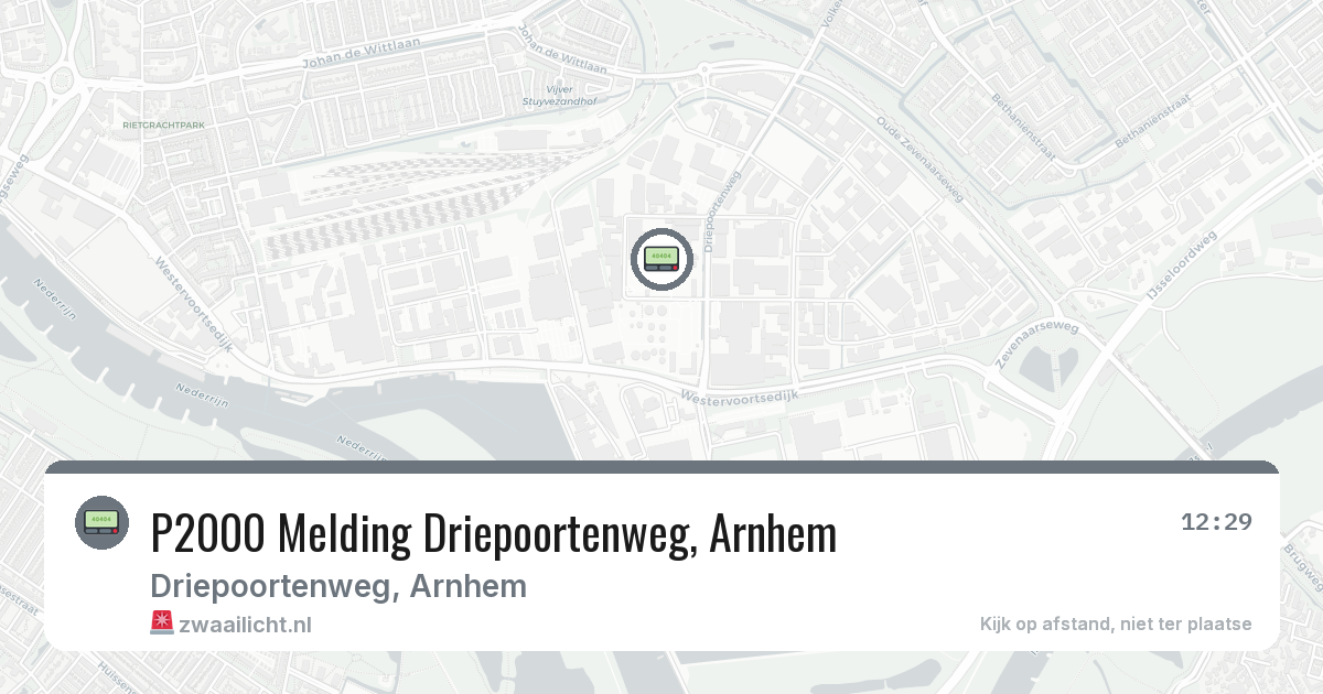 P2000 Melding Driepoortenweg, Arnhem — 30 jan 2026