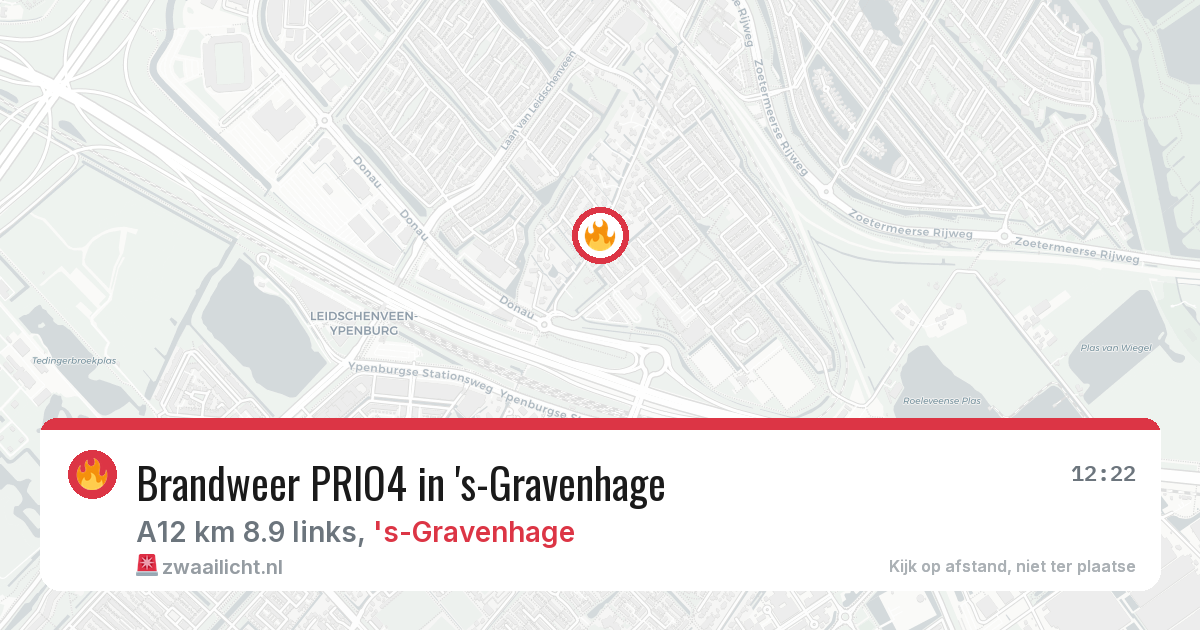 Brandweer PRIO4 in 's-Gravenhage — 4 apr 2026 | 🚨 Zwaailicht.nl