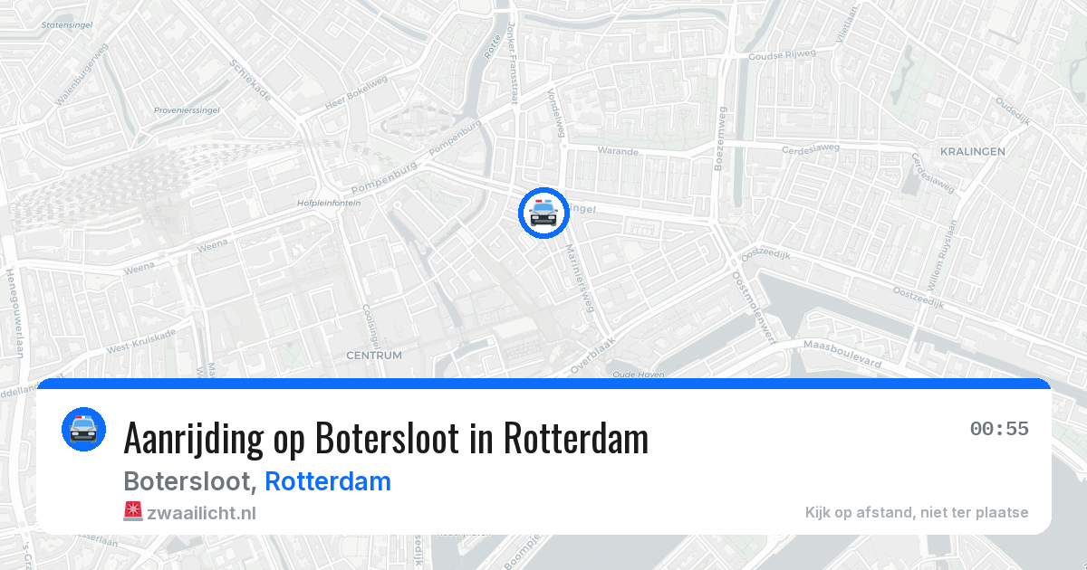 Aanrijding op Botersloot in Rotterdam — 26 jun 2026