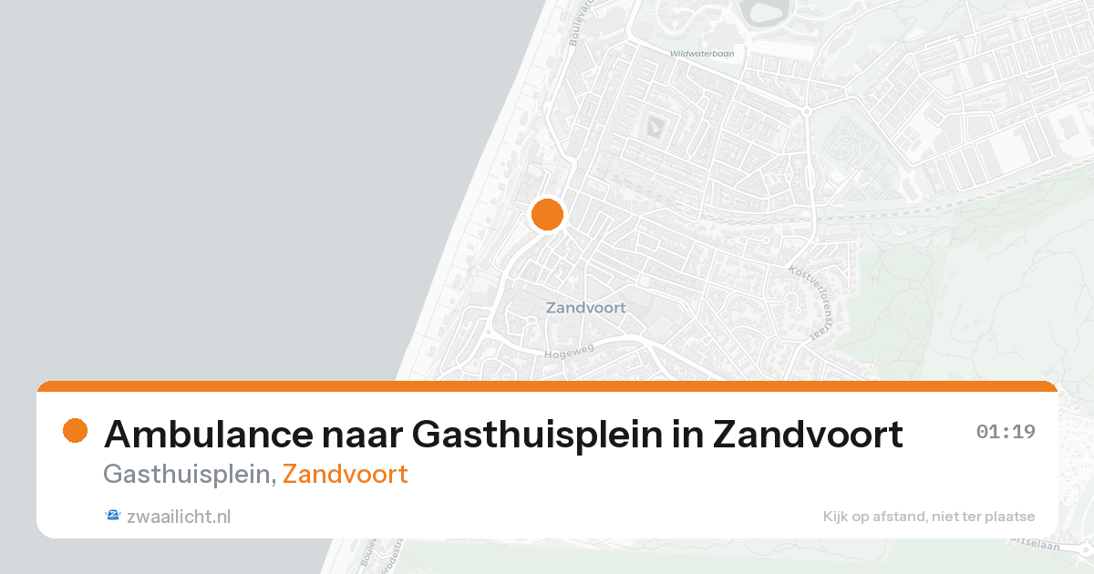 Ambulance naar Gasthuisplein in Zandvoort — 23 aug 2026